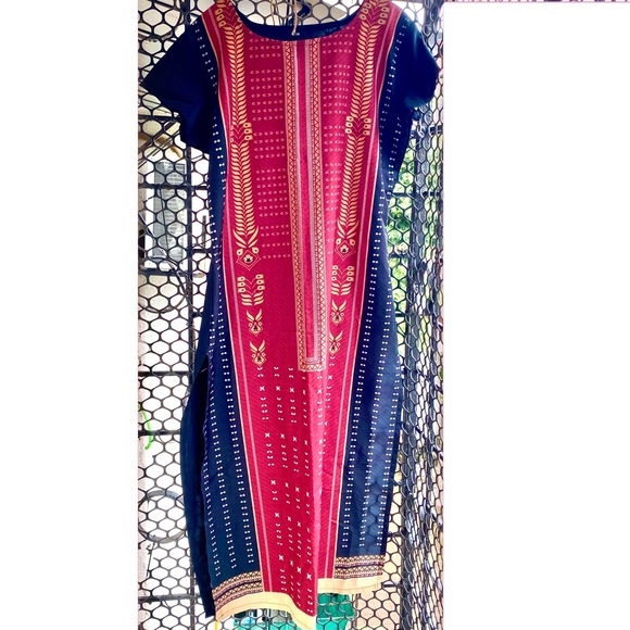 Kurti 🖤Straight Fit Printed Kurta for Women! Dark Red & Black, Size: M (New)❤️ - Picture 9 of 10